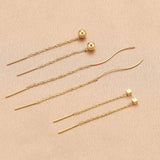 10Pcs Stainless Steel Long Earring Hook DIY Supplies