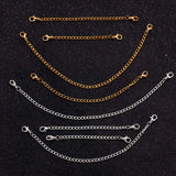 10Pcs Stainless Steel Necklace Bracelet Extension Chains with Lobster Clasps