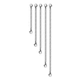 10Pcs Stainless Steel Necklace Bracelet Extension Chains with Lobster Clasps