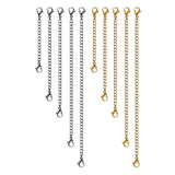 10Pcs Stainless Steel Necklace Bracelet Extension Chains with Lobster Clasps