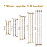 10Pcs Stainless Steel Necklace Bracelet Extension Chains with Lobster Clasps