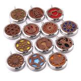 10Pcs Stainless Steel Walnut Aromatherapy Harmony Necklace