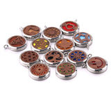 10Pcs Stainless Steel Walnut Aromatherapy Harmony Necklace