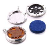 10Pcs Stainless Steel Walnut Aromatherapy Harmony Necklace