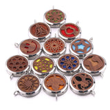 10Pcs Stainless Steel Walnut Aromatherapy Harmony Necklace