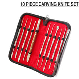 10Pcs Stainless Steel Wax Carvers Set Dental Spatula Plaster Dental Instrument