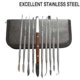 10Pcs Stainless Steel Wax Carvers Set Dental Spatula Plaster Dental Instrument