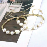 Adjustable Braided Rope Bracelet with Star Heart Shell Charm for Women