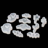 10Pcs Star Moon Ghost Elf Love Pendant Jewelry Silicone Mold Resin Craft Tool
