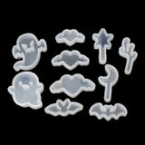 10Pcs Star Moon Ghost Elf Love Pendant Jewelry Silicone Mold Resin Craft Tool