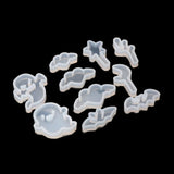 10Pcs Star Moon Ghost Elf Love Pendant Jewelry Silicone Mold Resin Craft Tool