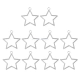 10Pcs Star Pendant Open Bezel Setting Blank Frame