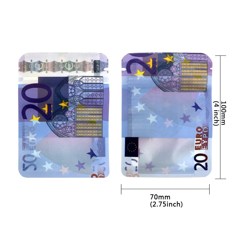 10Pcs Holographic Laser Ziplock Bags for Jewelry Storage
