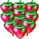 10Pcs Strawberry Balloons for Girls Birthday Party Decorations