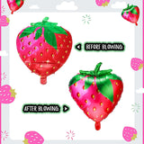 10Pcs Strawberry Balloons for Girls Birthday Party Decorations