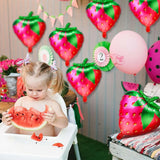 10Pcs Strawberry Balloons for Girls Birthday Party Decorations
