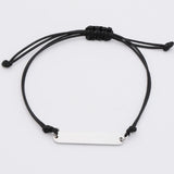 10Pcs Strip Charm Bracelets Stainless Steel Adjustable Bracelets For Women's