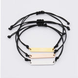 10Pcs Strip Charm Bracelets Stainless Steel Adjustable Bracelets For Women's