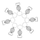 10Pcs Sublimation Metal Blank Keychain Bottle Opener Key Ring