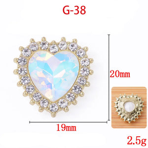 10Pcs Love Mocha Crystal Rhinestone Alloy Hair Clip Headband