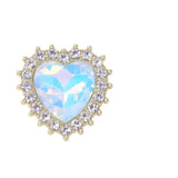 10Pcs Love Mocha Crystal Rhinestone Alloy Hair Clip Headband
