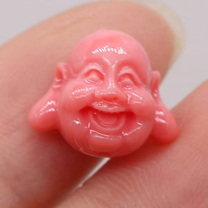 10Pcs Synthetic Coral Buddha Beads Flower Isolation Bead