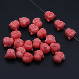 10Pcs Synthetic Coral Buddha Beads Flower Isolation Bead