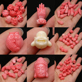 10Pcs Synthetic Coral Buddha Beads Flower Isolation Bead