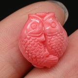 10Pcs Synthetic Coral Buddha Beads Flower Isolation Bead