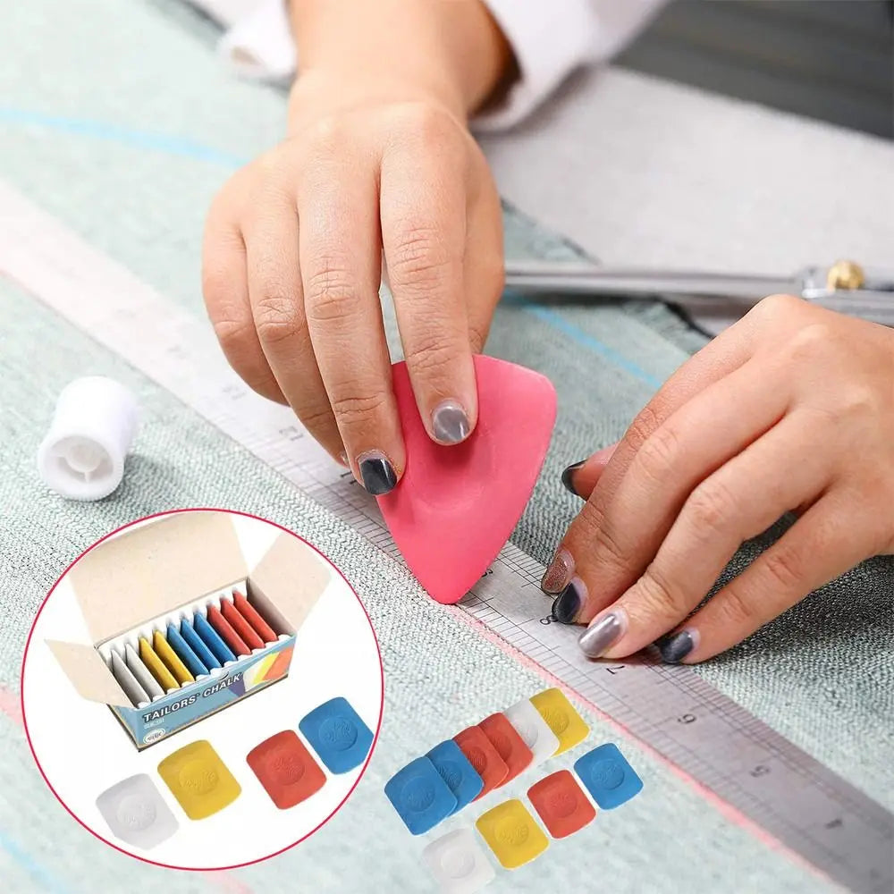 10Pcs Multicolor Tailors Chalk Fabric Erasable Sewing Marker