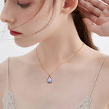 10Pcs Teardrop Crystal Glass Pendants Charms with Brass Edge for DIY Accessories