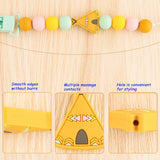 10Pcs Tent Silicone Beads Food Teether DIY Jewelry Pacifier Chain Baby Bead