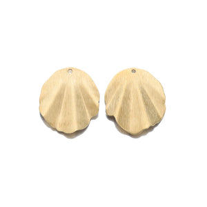 10Pcs Raw Brass Folding Leaf Charms 25x29.5mm