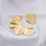 10Pcs Raw Brass Folding Leaf Charms 25x29.5mm