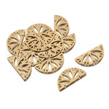 10Pcs Textured Brass Lotus Connectors for DIY Jewelry Making