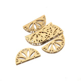 10Pcs Textured Brass Lotus Connectors for DIY Jewelry Making