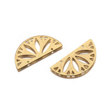 10Pcs Textured Brass Lotus Connectors for DIY Jewelry Making