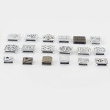 10Pcs Flower Square Spacer Beads 10x2mm Hole for DIY Flat Leather Cord Jewelry