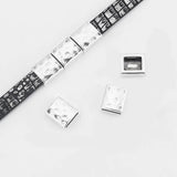 10Pcs Tibetan Silver Slider Spacer Beads for DIY Leather Cord Jewelry