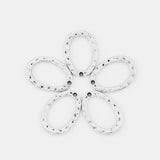 10Pcs Tibetan Silver Hollow Oval Charms For Jewelry Making