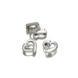 10Pcs Tibetan Silver Heart Spacer Beads 10x2mm for Leather Cord Bracelet DIY
