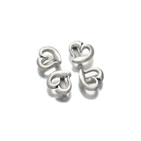 10Pcs Tibetan Silver Heart Spacer Beads 10x2mm for Leather Cord Bracelet DIY