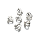 10Pcs Tibetan Silver Heart Spacer Beads 10x2mm for Leather Cord Bracelet DIY