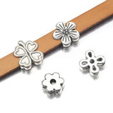 10Pcs Tibetan Silver Clover Spacer Beads For 10mm Leather Cord DIY Bracelet