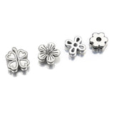10Pcs Tibetan Silver Clover Spacer Beads For 10mm Leather Cord DIY Bracelet