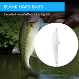 10Pcs Clear Unpainted Hard Fishing Lure Bodies Wobblers