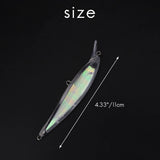 10Pcs Clear Unpainted Hard Fishing Lure Bodies Wobblers
