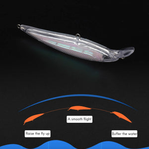 10Pcs Clear Unpainted Hard Fishing Lure Bodies Wobblers