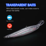 10Pcs Clear Unpainted Hard Fishing Lure Bodies Wobblers