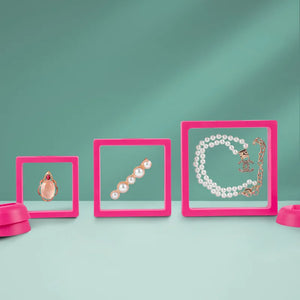 10Pcs Transparent Pe Film Jewelry Display Holder Suspended Packing Box